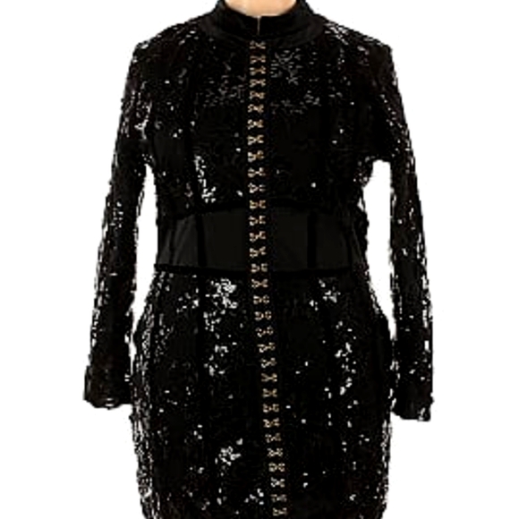 Xtaren Sequin Dress Black - Picture 1 of 3